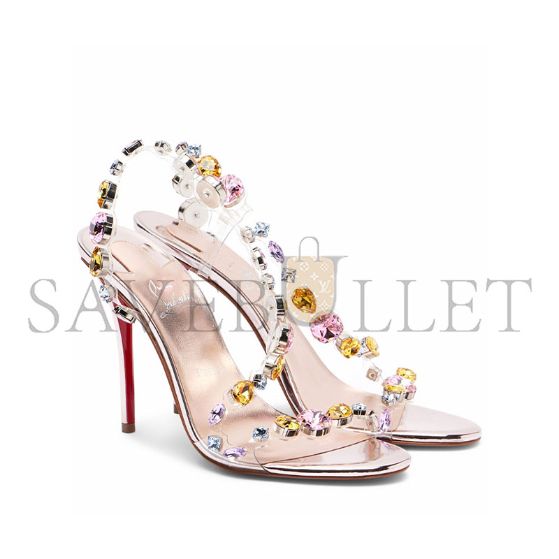 CHRISTIAN LOUBOUTIN ROSA Z 100 EMBELLISHED LEATHER SANDALS 1260200F643